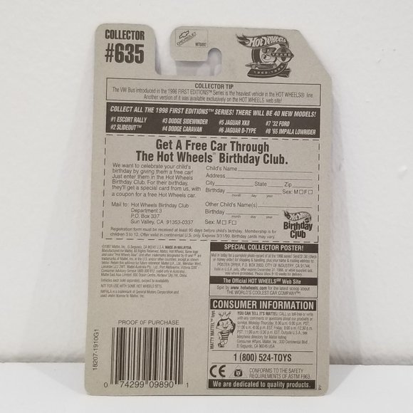 Mattel - Hot Wheels - 1998 First Editions - 65 Impala Lowrider - Dark Purple - Picture 7 of 10